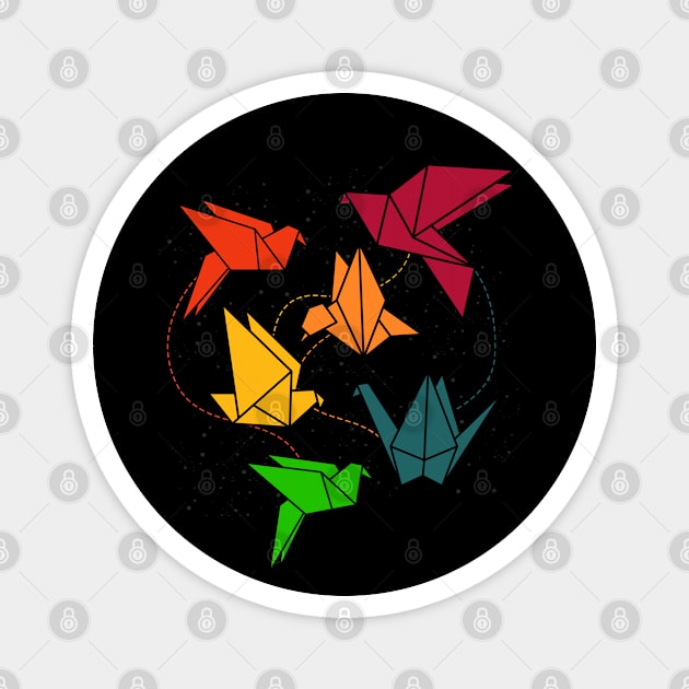 Paper Craft Space Origami Magnet by ShirtsShirtsndmoreShirts